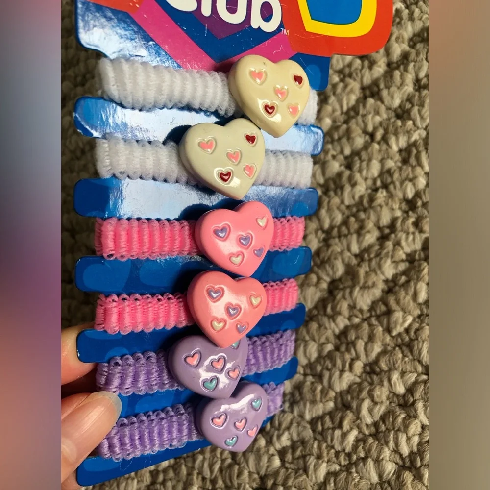 New Kid's Club children Heart Hair Ties Set
